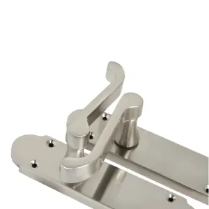 Epsom Door Handles Internal Latch Scroll Lever - Satin Pack 170mm x 42mm