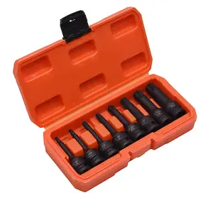 HARDEN 537038,, 1/2" impact torx bits sockets set 8 pcs sizes T30-T80mm