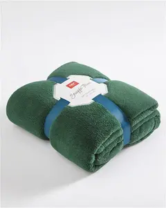 Cotton Traders Snuggle Throw In Green - Size One Size