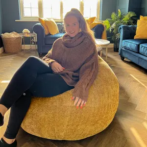 rucomfy Waffle Slouchbag Beanbag - Mustard