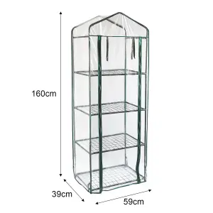 Mini Greenhouse 4 Tier with Plastic Cover