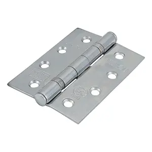 TIMCO Ball Bearing Hinges Grade 11 Steel Polished Chrome - 102 x 76 x 2.7