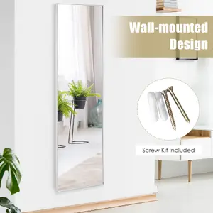 Costway Full-length Over the Door Mirror Hanging & Wall-mounted Dressing Mirror