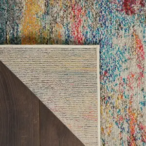 Multicolour Abstract Modern Jute Backing Easy to Clean Rug for Living Room Bedroom and Dining Room-239cm X 320cm