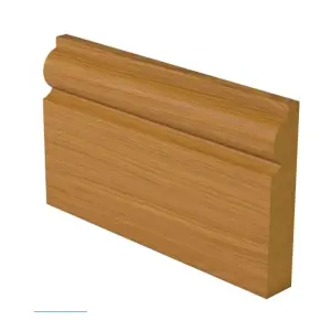 PACK OF 5 (Total 5 Units)  - Torus Oak Veneer Skirting - 18mm x 144mm - 4200mm Length