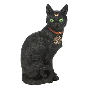 Something Different Sitting Black Cat Figurine Black (One Size)