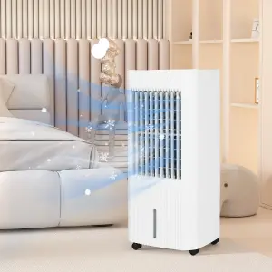 Portable Air Cooler with Humidifier, Remote, Timer, Oscillation, Ice Packs