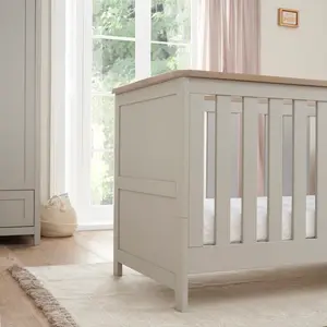 Tutti Bambini Verona Cot Bed Dove Grey/Oak