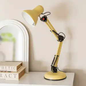 ValueLights Frankie Yellow Adjustable Craft Reading Desk Table Lamp Task Lighting office Light