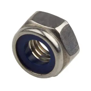 50 x Nylon Insert M8 Steel Locking Nuts Standard Pitch