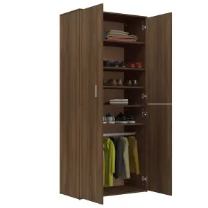 Shoe Cabinet Brown Oak 80x39x178 cm Engineered Wood