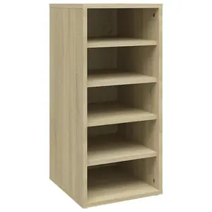 Berkfield Shoe Cabinet Sonoma Oak 31.5x35x70 cm Engineered Wood