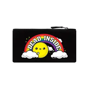 Grindstore Dead Inside Canvas Pencil Case Black (One Size)