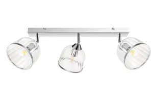 Rothwell Bar Chrome effect 3 Light Spotlight