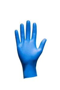 Traffi TD06 Disposable Blue Nitrile Glove (x50) Case of 10 Size M