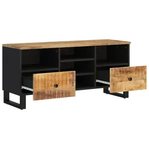 Berkfield TV Cabinet 100x33x46 cm Solid Wood Mango and Engineered Wood