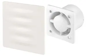 Awenta 100mm Pull Cord VERTICO Extractor Fan Ecru ABS Front Panel Wall Ceiling Ventilation