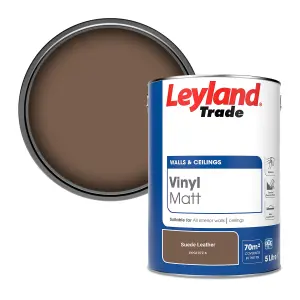 Leyland Trade Vinyl Matt Walls & Ceilings Emulsion Paint Suede Leather (PPG1072-6) 5L