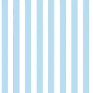 Galerie Just 4 Kids 2 Blue White Regency Stripe Smooth Wallpaper