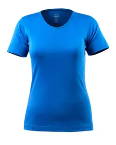 Mascot Crossover Nice Ladies T-shirt (Azure Blue)  (X Large)