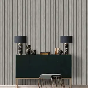 Holden Decor Wood Slat Grey Imitation Wood Smooth Wallpaper