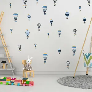 Walplus Hot Air Balloons Kids Sticker PVC Blue