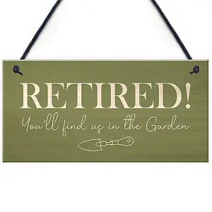 Red Ocean Funny Garden Sign Novelty Retirement Gift Hanging Door Summerhouse Sign Shed Sign Gift For Him Her Friendship Gift