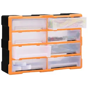 Berkfield Multi-drawer Organiser with 8 Big Drawers 52x16x37 cm