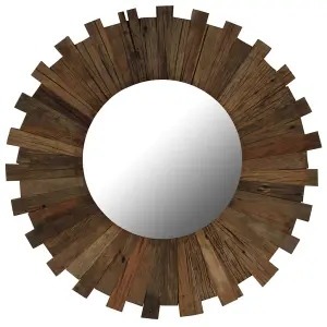 Berkfield Wall Mirror Solid Reclaimed Wood 70 cm