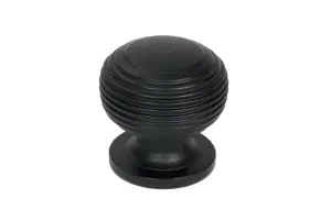 Matt Black Beehive Cabinet Knob 30mm