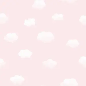 Holden Decor Cloudy Sky Pink Children's Smooth Wallpaper