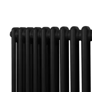 Traditional 2 Column Radiator - 600 x 1462 mm - Black