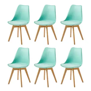 Nero Upholstered Dining Chair (Set of 6) Pale Blue