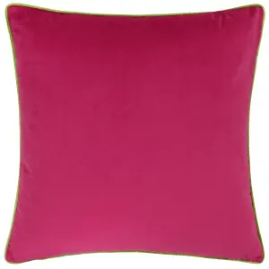 Paoletti Meridian Velvet Piped Feather Filled Cushion