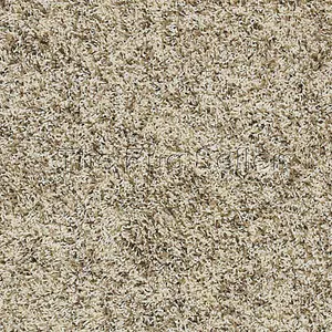 Cream Shaggy Plain Easy to Clean Rug For Dining-80cm X 150cm