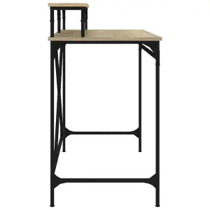 Berkfield Desk Sonoma Oak 100x50x90 cm Engineered Wood and Iron