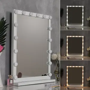 Hollywood Style Tabletop Vanity Makeup Mirror with 16 LED Bulbs Dimmable Touch Control