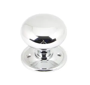 From The Anvil Polished Chrome Mushroom Mortice/Rim Knob Set