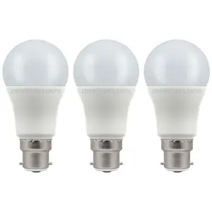 Crompton Lamps LED GLS 11W B22 Dimmable Cool White Opal (75W Eqv) (3 Pack)