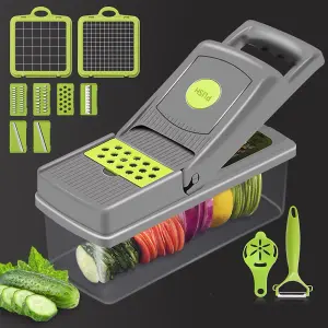 14 in 1 Slicing and Chopping Set with Grater Kitchen Vegetable Food Slicer Chopper Cutter