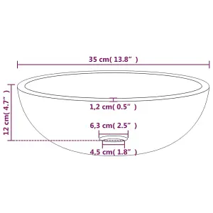 Berkfield Basin Tempered Glass 35x12 cm Transparent