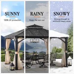 Sunjoy Alum Gazebo TORRE - 385cm x 324cm