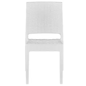 Set of 4 Garden Chairs FOSSANO Synthetic Material White