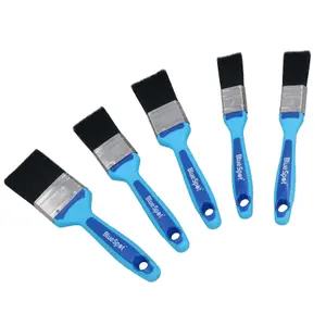 5pc Synthetic Paint Brush Painting + Decorating Brushes Rubber Grip Handle 1" - 2"