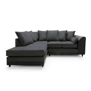 Dylan Corner Sofa Left Facing in Black