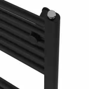 Rinse Bathrooms 800W Electric Heated Warming Towel Rail Bathroom Radiator Black - 1800x500mm