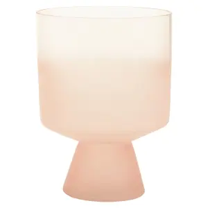 Interiors by Premier Small Matte Pink Ombre Glass Vase, Modern Two-Tonal Decorative Vase, Chic Flower Vase for Contemporary Homes