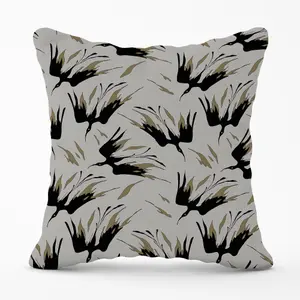 Black And Gold Fire Bird Silhouettes Cushions 45cm x 45cm