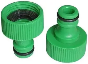 Green Male Connector Hose Tap Adapter 3/4 Inch For Garden & Greenhouses