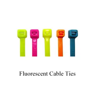 100 x Fluorescent Orange Cable Ties 300 x 4.8mm / Extra Strong Zip Tie Wraps